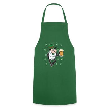 St. Patricks Day Leprechaun Schaf Schäfer Hirte - Kochschürze - Grün - Vorne - AI Model Male 185 dark (185cm)