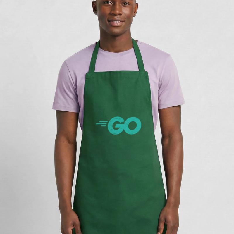 Go Programming Language with Go logo distressed Cooking Apron