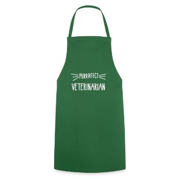 Vétérinaire Cadeau Mignon Parfait Vétérinaire Vétérinaire - Tablier de cuisine - vert foncé - Devant - AI Model Male 185 dark (185cm)