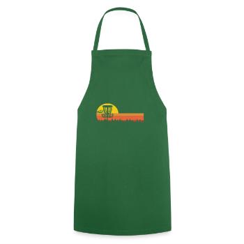 Sunset Frisbee Vintage Disc Golf Ultimate - Cooking Apron - green - Front - AI Model Male 185 dark (185cm)