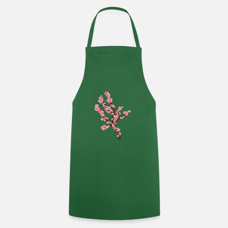 Cherry blossom tree - Cooking Apron - green