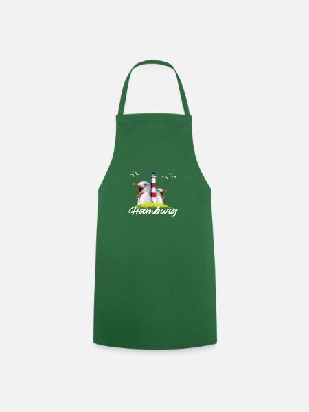 Hamburg Hamburger norddeutsch Möwe Geschenk - Kochschürze - Grün
