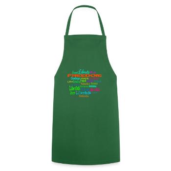 Liberté Paix Démocratie - Politique de l’Etat - Tablier de cuisine - vert foncé - Devant - AI Model Male 185 dark (185cm)