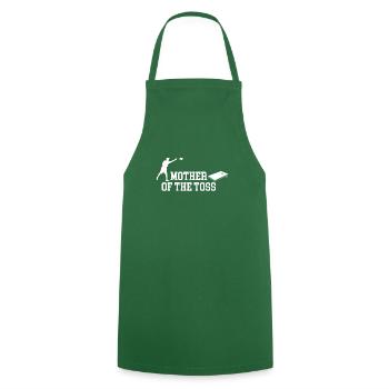 Mother Of The Toss Cornhole Shirt Gift - Cooking Apron - green - Front - AI Model Male 185 dark (185cm)