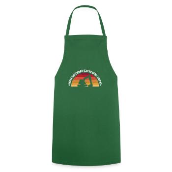 Mom Birthday Excavator Crew Shirt Gift - Cooking Apron - green - Front - AI Model Male 185 dark (185cm)