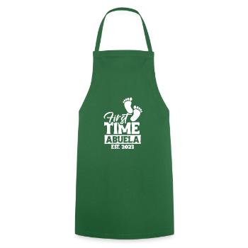 Première fois Abuela 2023 Chemise Cadeau Grand-mère - Tablier de cuisine - vert foncé - Devant - AI Model Male 185 dark (185cm)