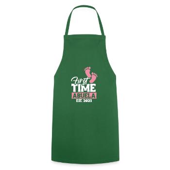 Première fois Abuela 2023 Chemise Cadeau Grand-mère - Tablier de cuisine - vert foncé - Devant - AI Model Male 185 dark (185cm)