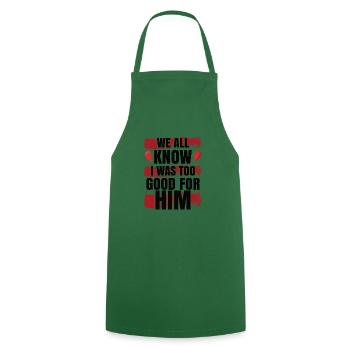 Divorce Women - Cooking Apron - green - Front - AI Model Male 185 dark (185cm)