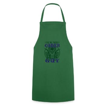 I'm The Coder Guy - Cooking Apron - green - Front - AI Model Male 185 dark (185cm)