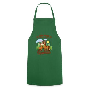 Amusant Maman Cheval Cavalière - Tablier de cuisine - vert foncé - Devant - AI Model Male 185 dark (185cm)