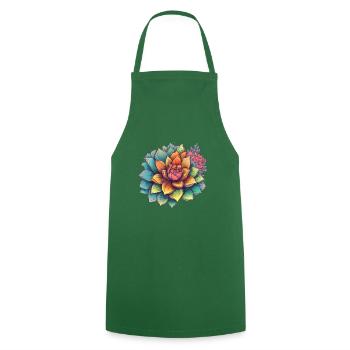 Cactus Blooming Cacti Succulent Lover Wildflower - Cooking Apron - green - Front - AI Model Male 185 dark (185cm)