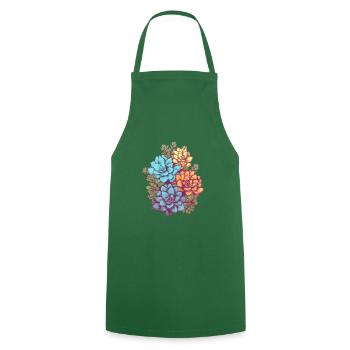 Flowers Cottagecore Vintage Floral Botanical - Cooking Apron - green - Front - AI Model Male 185 dark (185cm)