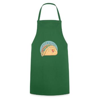 Taco-Lover I Love Tacos Heart Spicy Foodie - Cooking Apron - green - Front - AI Model Male 185 dark (185cm)
