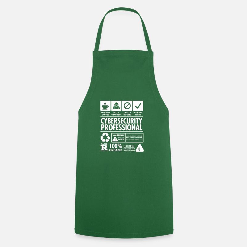 Cybersecurity Network Engineer Analyst Cyber - Cooking Apron - green