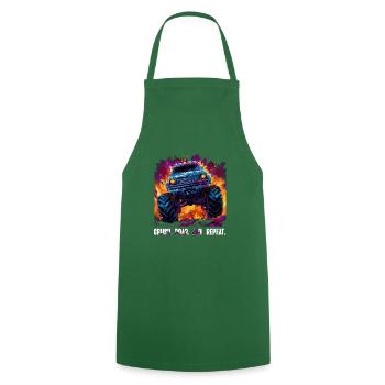 Truck Big Retro Race Dad Trucker Lover Jam Vintage - Cooking Apron - green - Front - AI Model Male 185 dark (185cm)