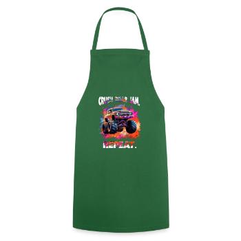 Truck Big Retro Race Dad Trucker Lover Jam Vintage - Cooking Apron - green - Front - AI Model Male 185 dark (185cm)