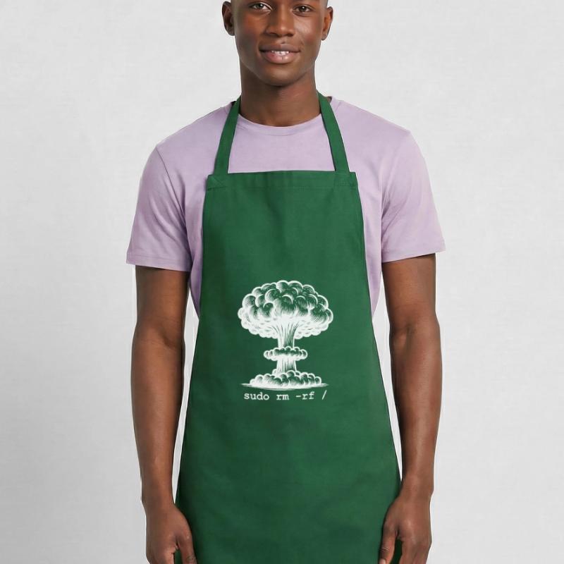 Linux Funny Linux Command Sudo RM RF for Men Cooking Apron
