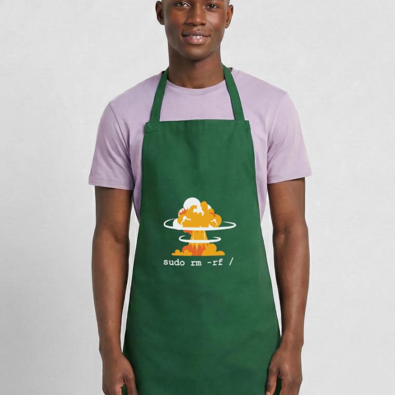Linux Funny Linux Command Sudo RM RF for Men Cooking Apron