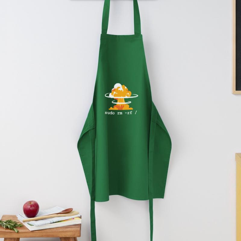Linux Funny Linux Command Sudo RM RF for Men Cooking Apron