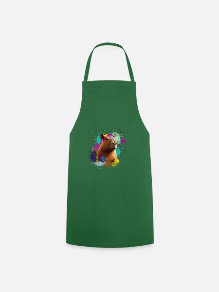 capybara,schwein,graffiti,wasserschwein,bunt - Kochschürze - Grün