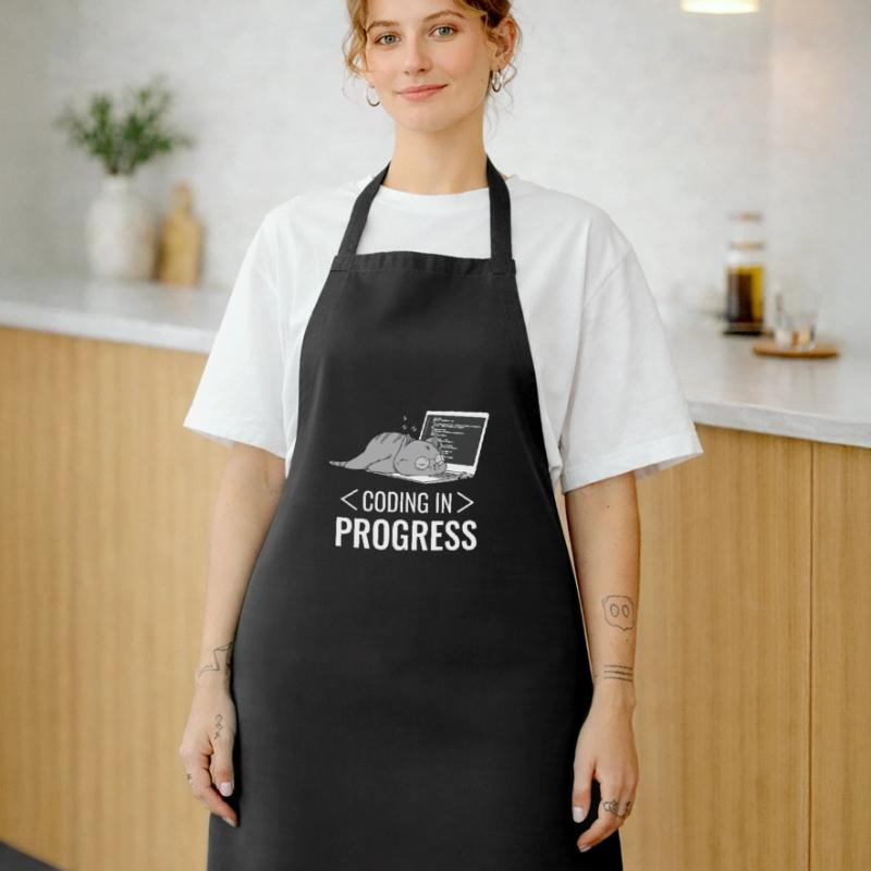 Programmieren Computer Nerd Katze Kochschürze