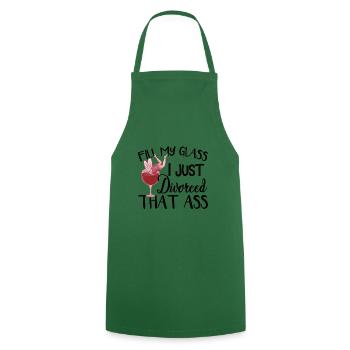 I Just Divorced - Cooking Apron - green - Front - AI Model Male 185 dark (185cm)