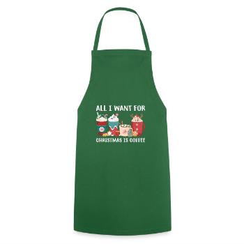 Cadeaux de Noël Noël - Tablier de cuisine - vert foncé - Devant - AI Model Male 185 dark (185cm)