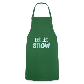 Noël Noël Gnomies - Tablier de cuisine - vert foncé - Devant - AI Model Male 185 dark (185cm)