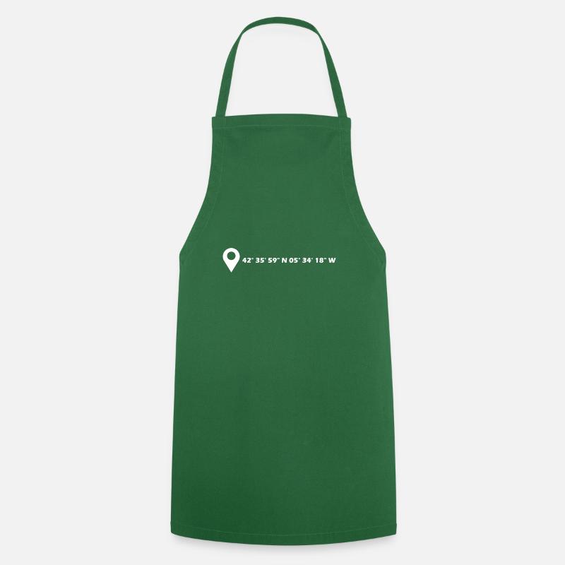 León coordinates - Cooking Apron - green