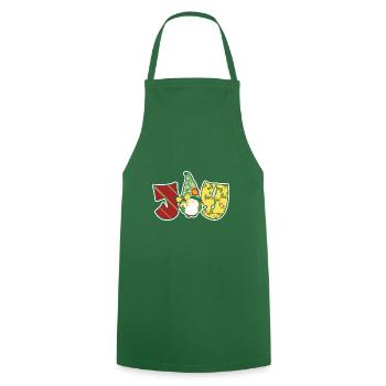 Noël Noël Gnomies - Tablier de cuisine - vert foncé - Devant - AI Model Male 185 dark (185cm)
