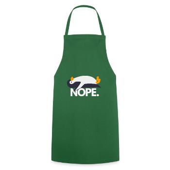 Nope Shirt Penguin Pinguin Shirt No Egal Tasse - Cooking Apron - green - Front - AI Model Male 185 dark (185cm)