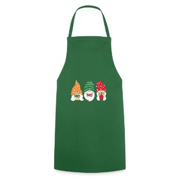 Noël Noël Gnomies - Tablier de cuisine - vert foncé - Devant - AI Model Male 185 dark (185cm)