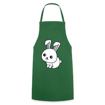 Hase Comic Tier - Kochschürze - Grün - Vorne - AI Model Male 185 dark (185cm)