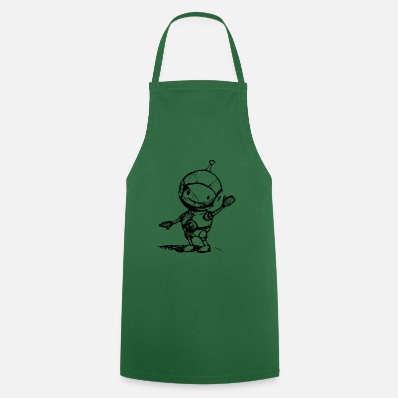 Robot Space - Cooking Apron - green
