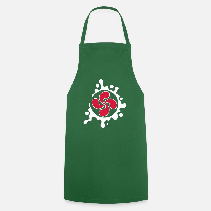 Splash Croix Basque - Tablier de cuisine - vert foncé