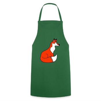 Fox Red Fox Wild Animal Clever Forest Inhabitants - Cooking Apron - green - Front - AI Model Male 185 dark (185cm)