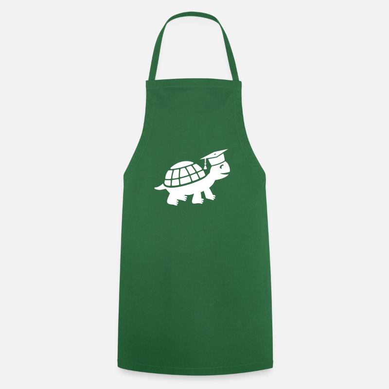 Schildkröte mit Doktorhut Doktorarbeit Studium - Kochschürze - Grün