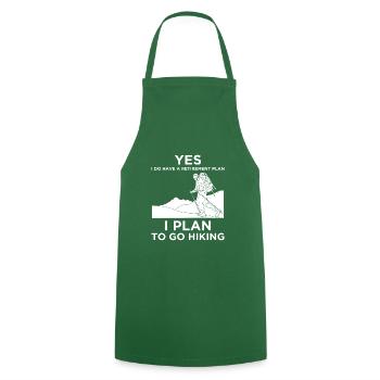 Yes I Do Have A Retirement Plan - Hiking Mountain - Cooking Apron - green - Front - AI Model Male 185 dark (185cm)