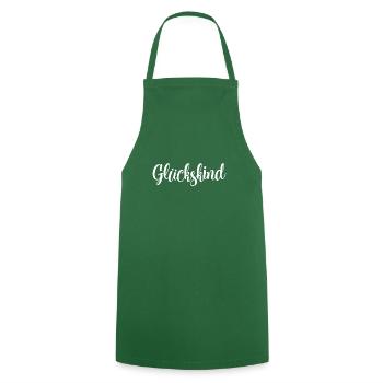 Glückskind Glückspilz Geburtstag Weihnachten - Kochschürze - Grün - Vorne - AI Model Male 185 dark (185cm)