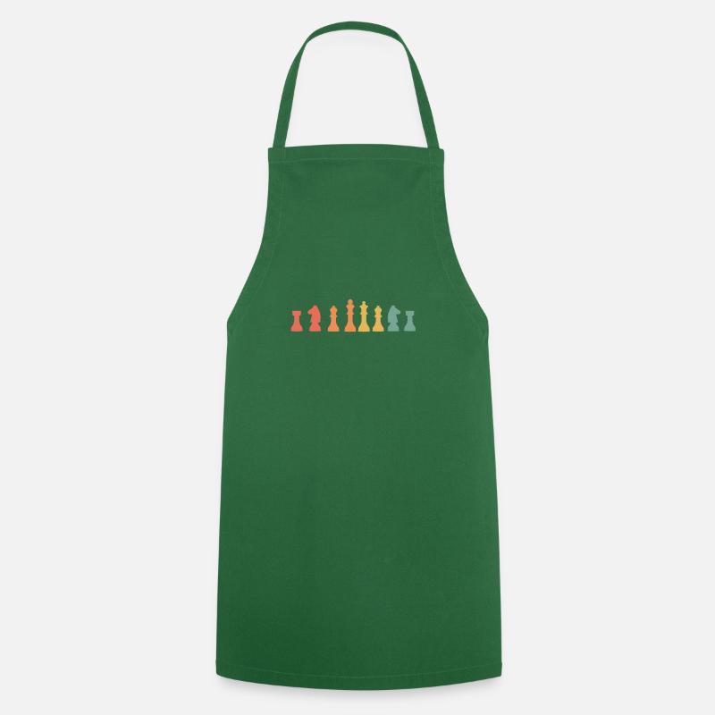 échecs - Tablier de cuisine - vert foncé