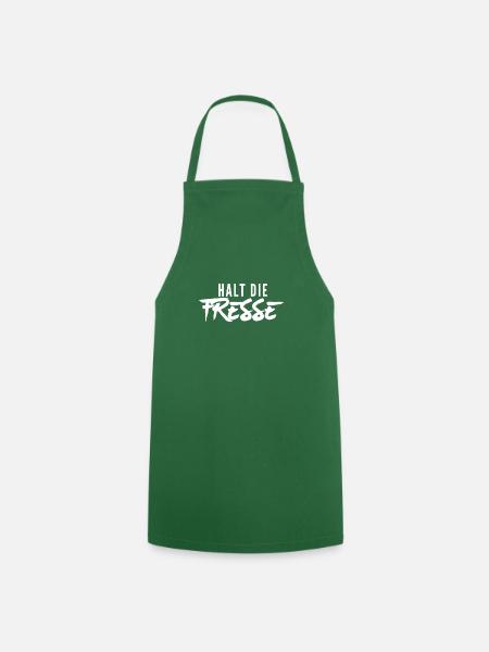 halt die fresse - Kochschürze - Grün