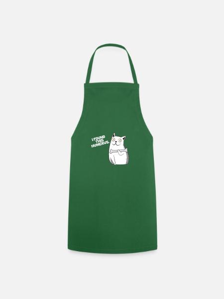 Katze Knochen Humerus - Kochschürze - Grün