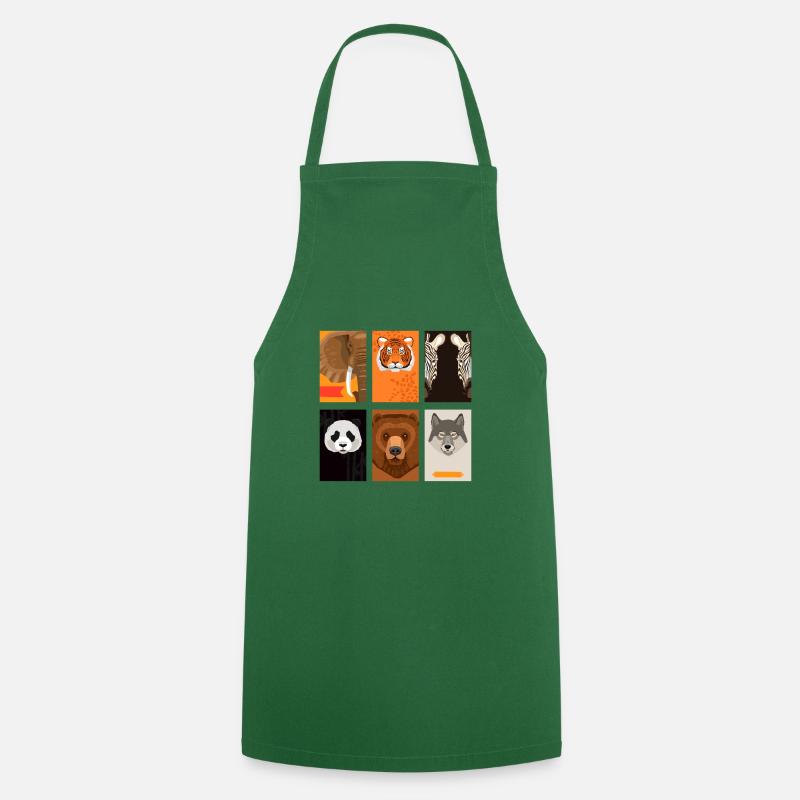 Wild animals - Cooking Apron - green