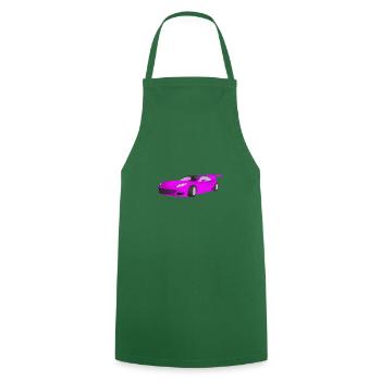 Car Pink Racecar Racing Car Women's Design - Cooking Apron - green - Front - AI Model Male 185 dark (185cm)