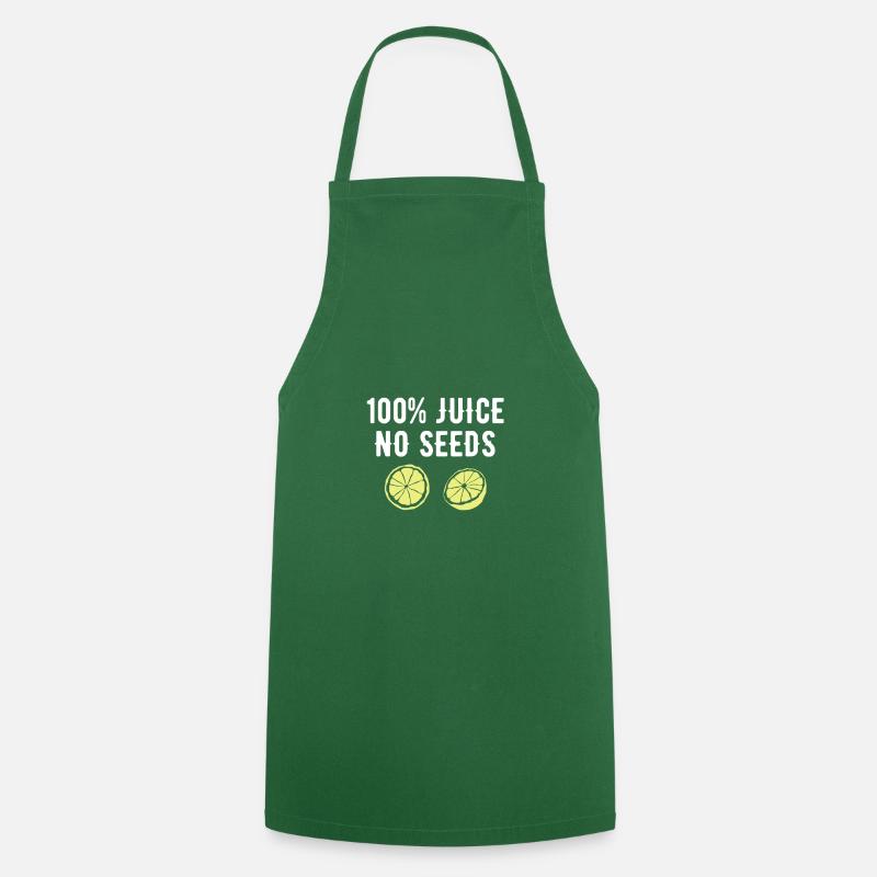 Jus 100% sans graines - Tablier de cuisine - vert foncé