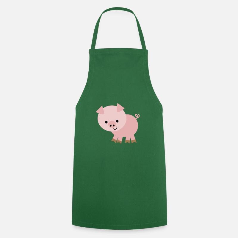 Petit cochon - Tablier de cuisine - vert foncé