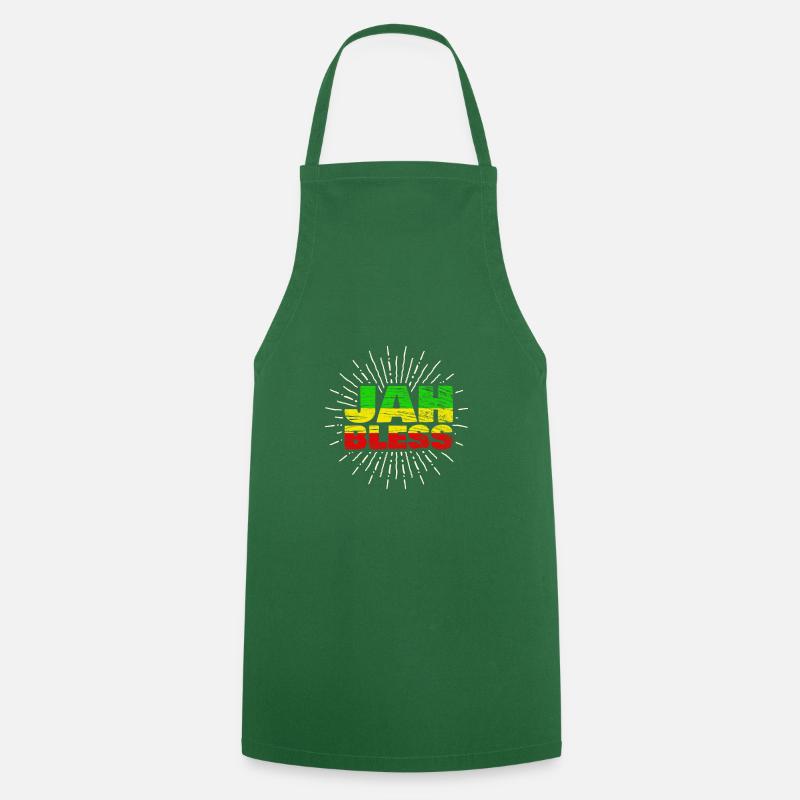 jah bless jaimca - Tablier de cuisine - vert foncé