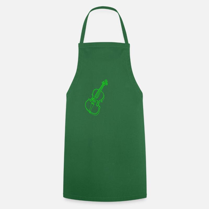 Violon - Tablier de cuisine - vert foncé