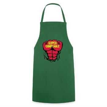 comptable super corps muscle bodybuildin - Tablier de cuisine - vert foncé - Devant - AI Model Male 185 dark (185cm)