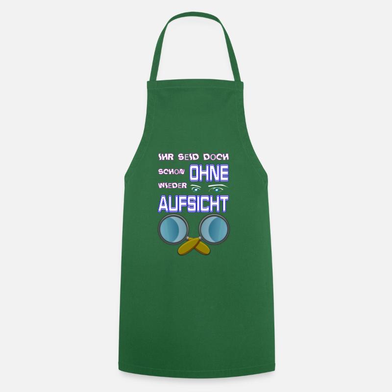 Without supervision - Cooking Apron - green